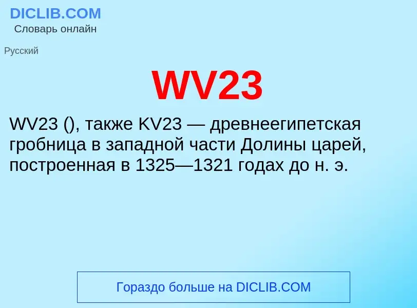 Что такое WV23 - определение