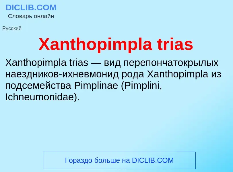 Τι είναι Xanthopimpla trias - ορισμός