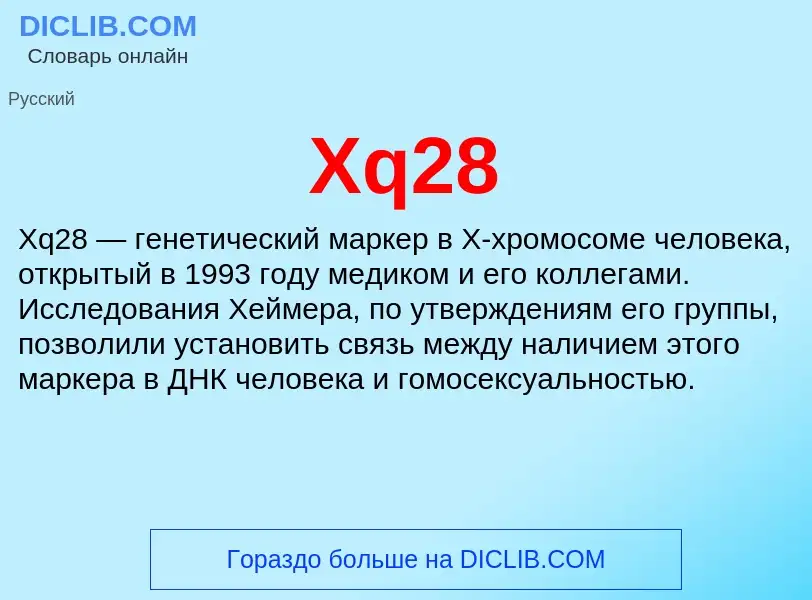 Τι είναι Xq28 - ορισμός