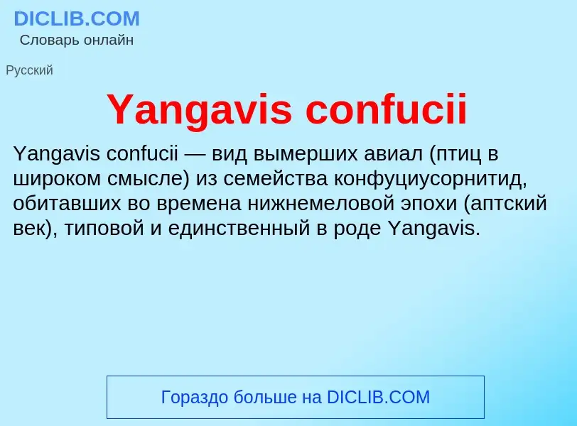 Τι είναι Yangavis confucii - ορισμός