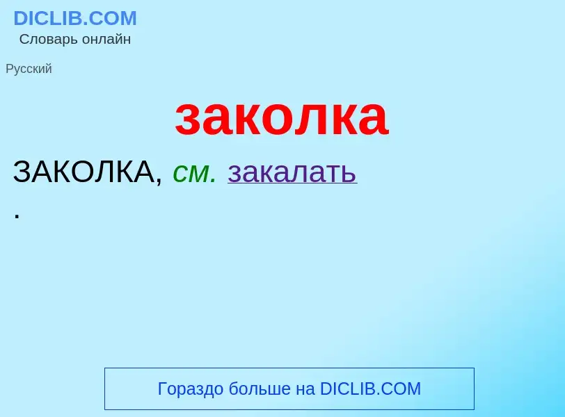 Wat is заколка - definition