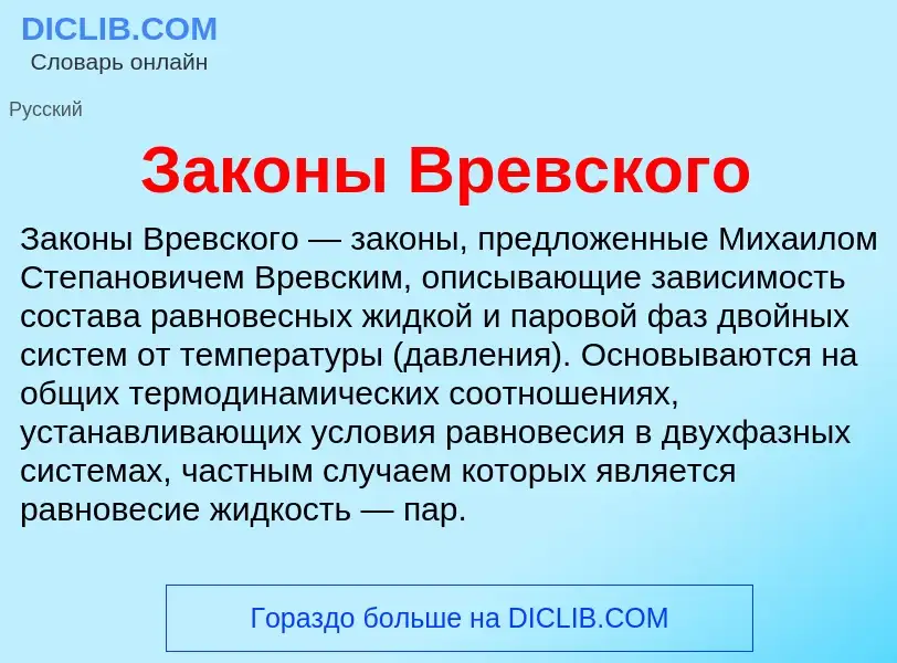 Was ist Законы Вревского - Definition