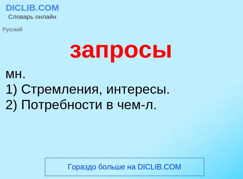 ¿Qué es запросы? - significado y definición