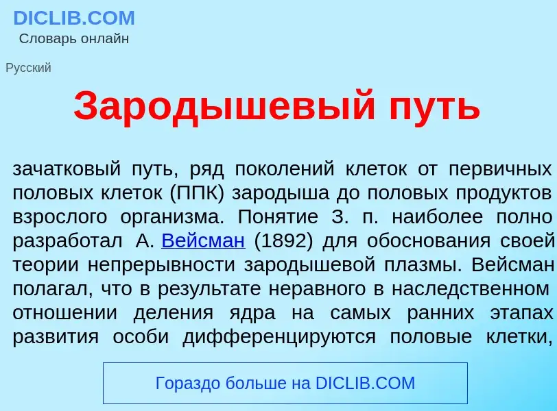 Was ist Зар<font color="red">о</font>дышевый путь - Definition