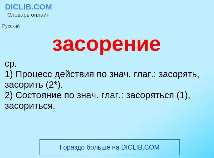 Τι είναι засорение - ορισμός