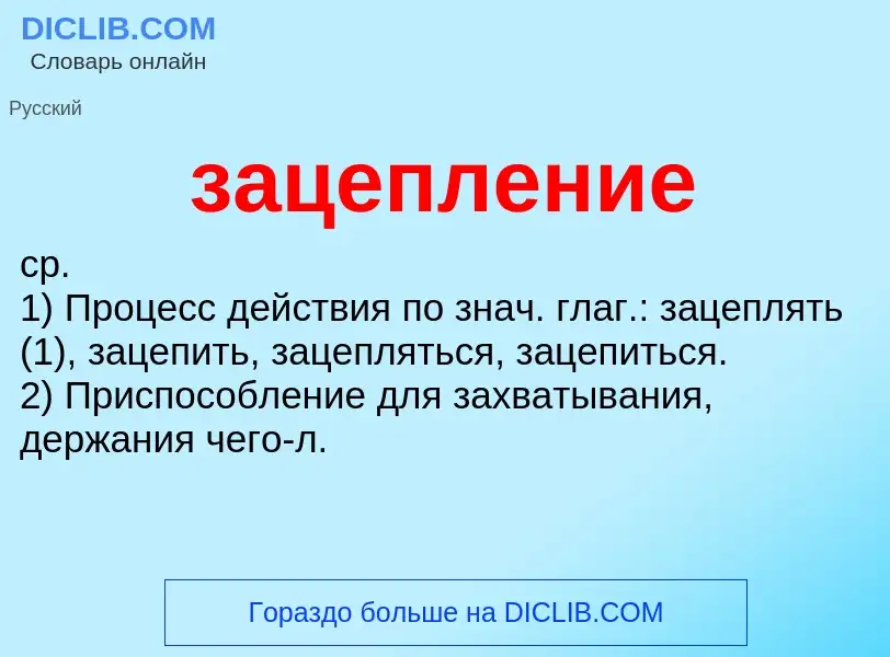 Τι είναι зацепление - ορισμός