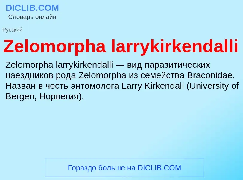 Was ist Zelomorpha larrykirkendalli - Definition