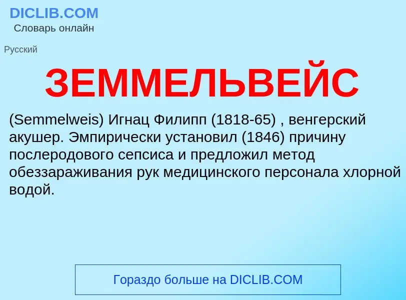 Was ist ЗЕММЕЛЬВЕЙС - Definition