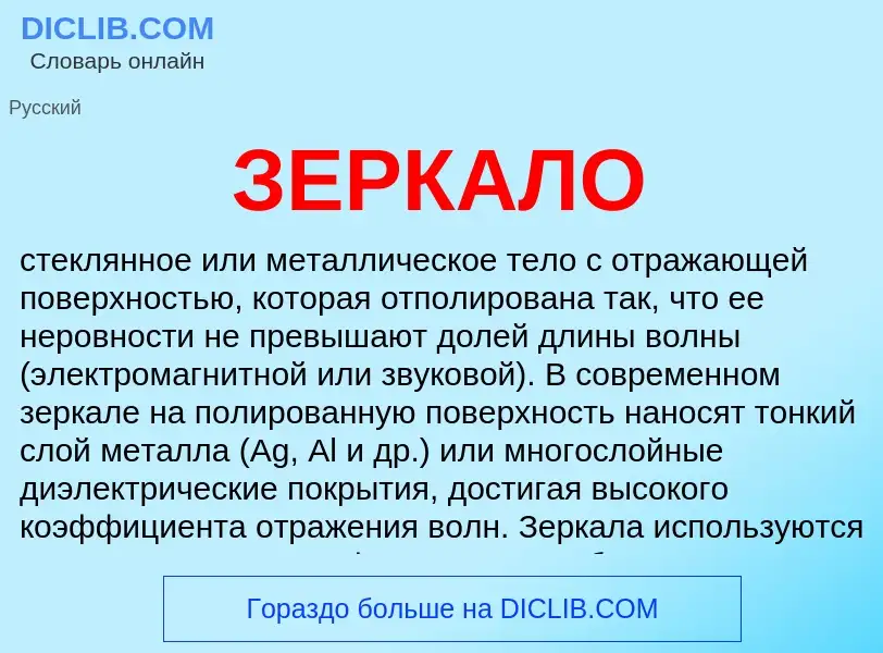 Что такое ЗЕРКАЛО - определение