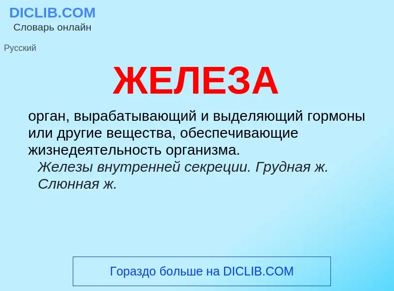 What is ЖЕЛЕЗА - meaning and definition