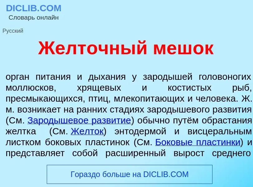 Qu'est-ce que Желт<font color="red">о</font>чный меш<font color="red">о</font>к - définition