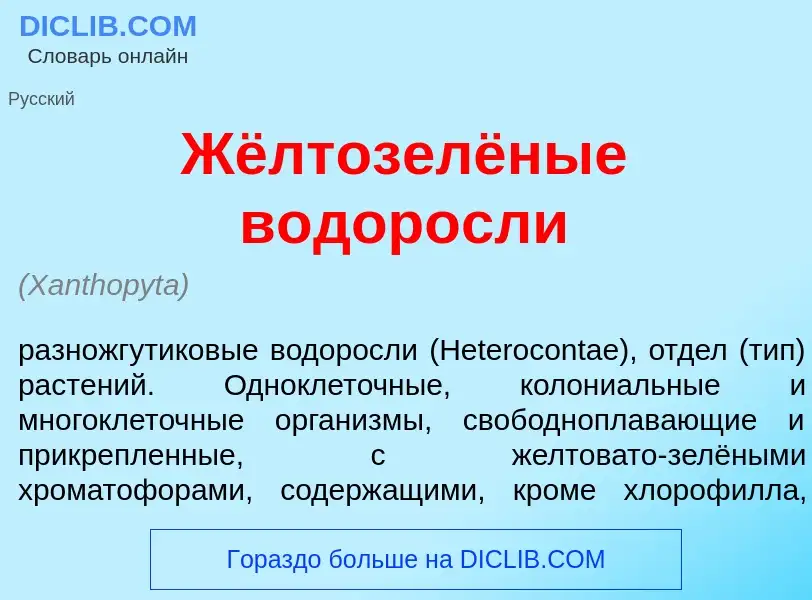 Che cos'è Жёлтозелёные в<font color="red">о</font>доросли - definizione