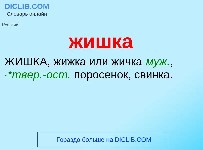 ¿Qué es жишка? - significado y definición