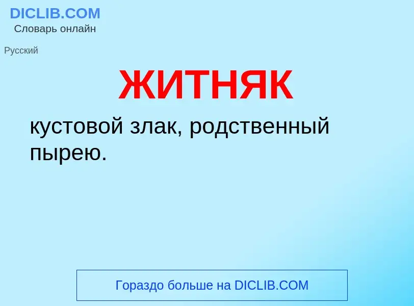 What is ЖИТНЯК - definition