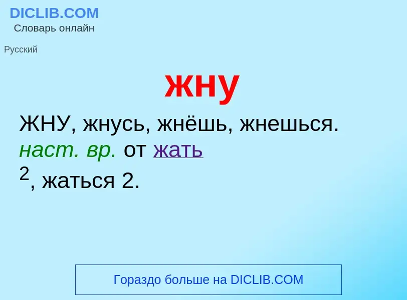 ¿Qué es жну? - significado y definición