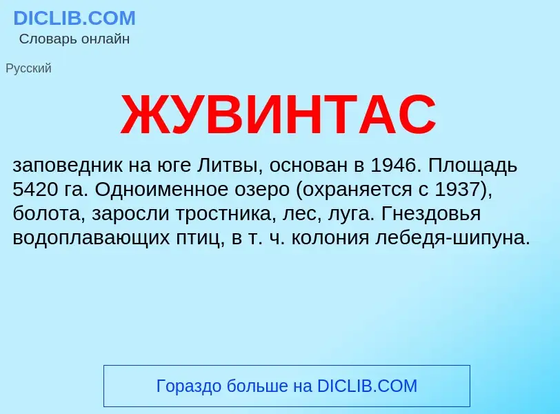 Was ist ЖУВИНТАС - Definition