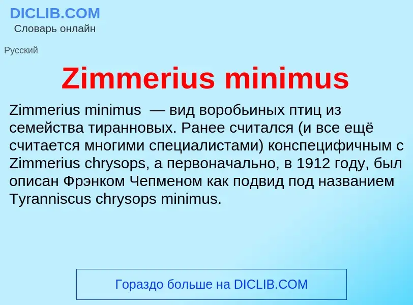 What is Zimmerius minimus - meaning and definition