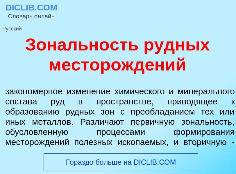 Was ist Зон<font color="red">а</font>льность рудн<font color="red">ы</font>х месторожд<font color="r