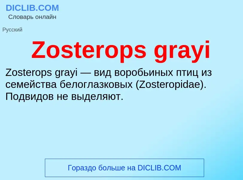 Что такое Zosterops grayi - определение