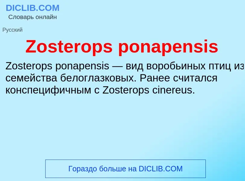 Что такое Zosterops ponapensis - определение