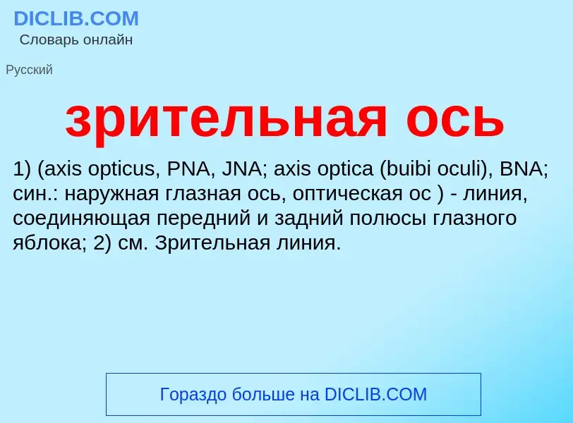 Что такое зрительная ось - определение