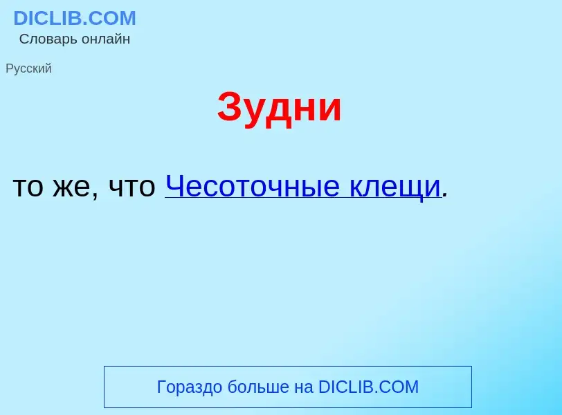 Что такое З<font color="red">у</font>дни - определение